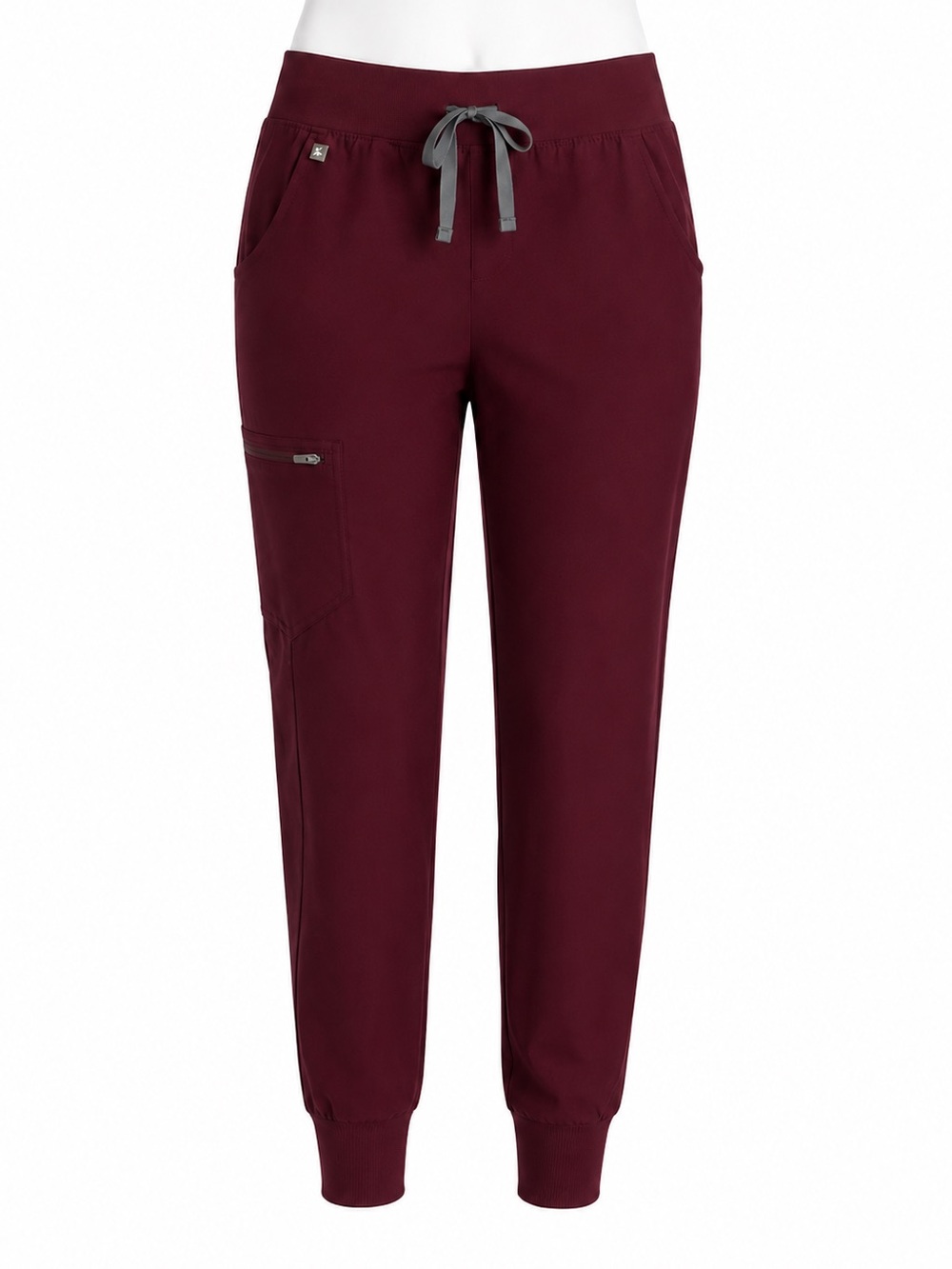 Size XS FIGS Zamora Jogger Scrub Pants Burgundy Technical Collection